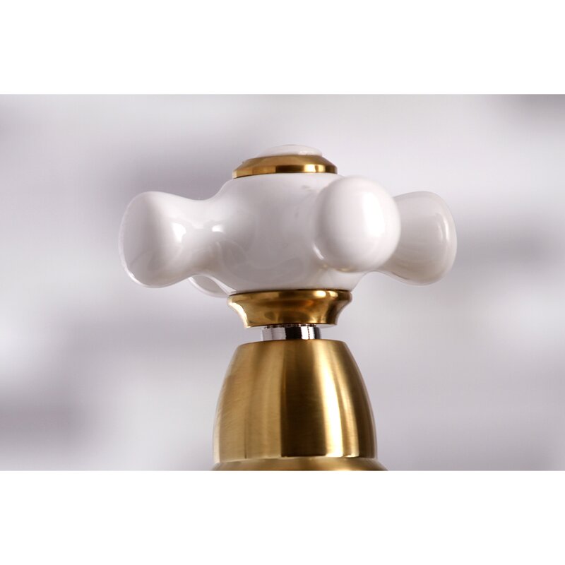 Kingston Brass Restoration Bridge Faucet With Side Spray Reviews   Restoration Bridge Faucet With Side Spray 